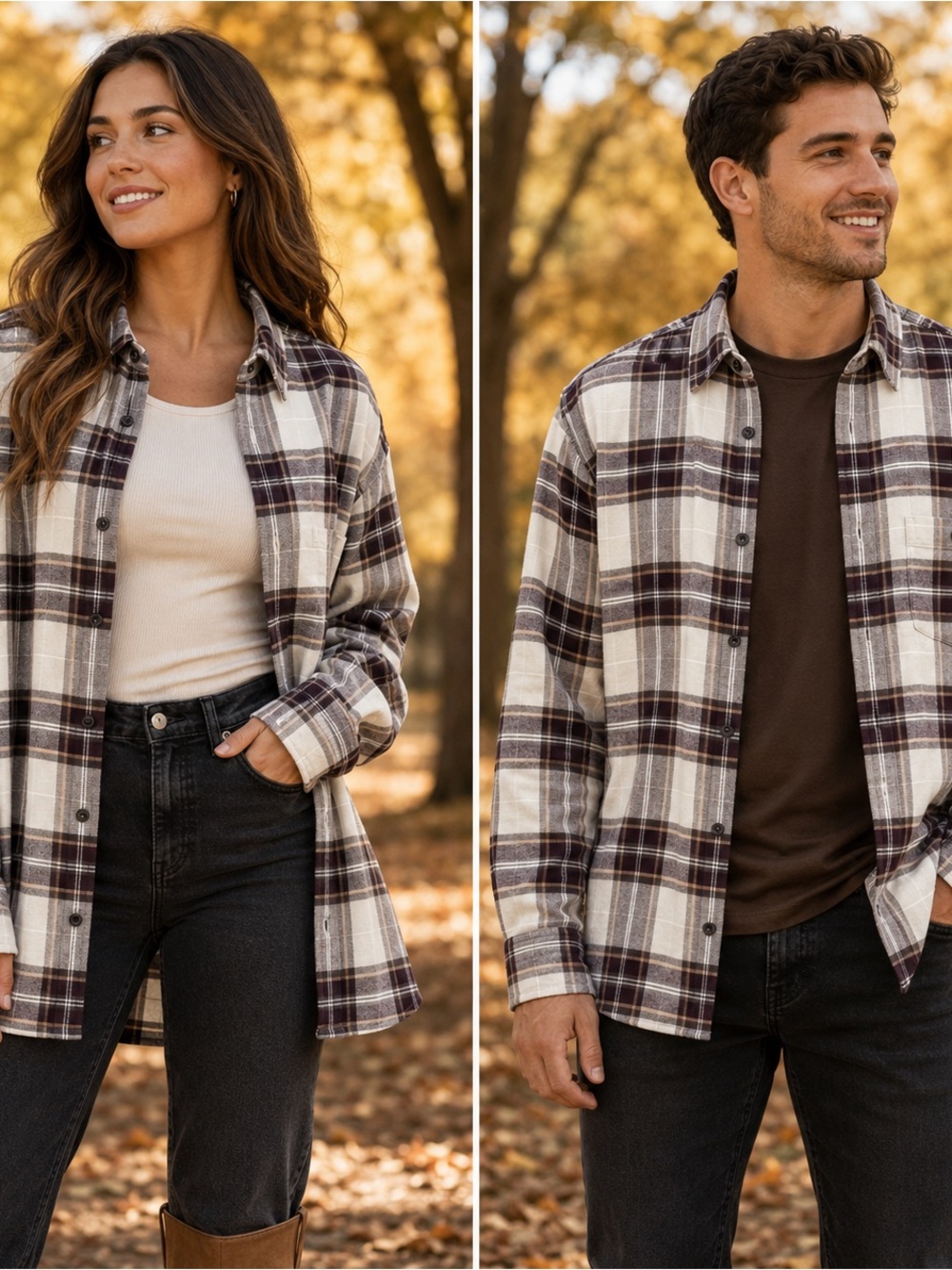 Versatile styling Express Medium Brown Plaid Shacket